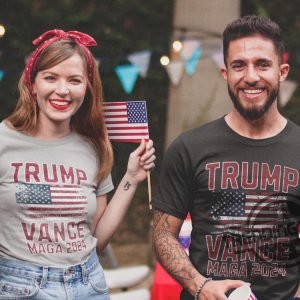 Trump Vance 2024 Shirt Election Rally Shirt American Flag Trump Train Rally Inauguration Day Shirt trendingnowe 2