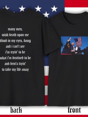 50 Cent Trump Lyrics Shirt Trump Assassination Attempt T Shirt Lyrics Donald Trump Shot Shirt Trump 2024 Usa Tee revetee 4