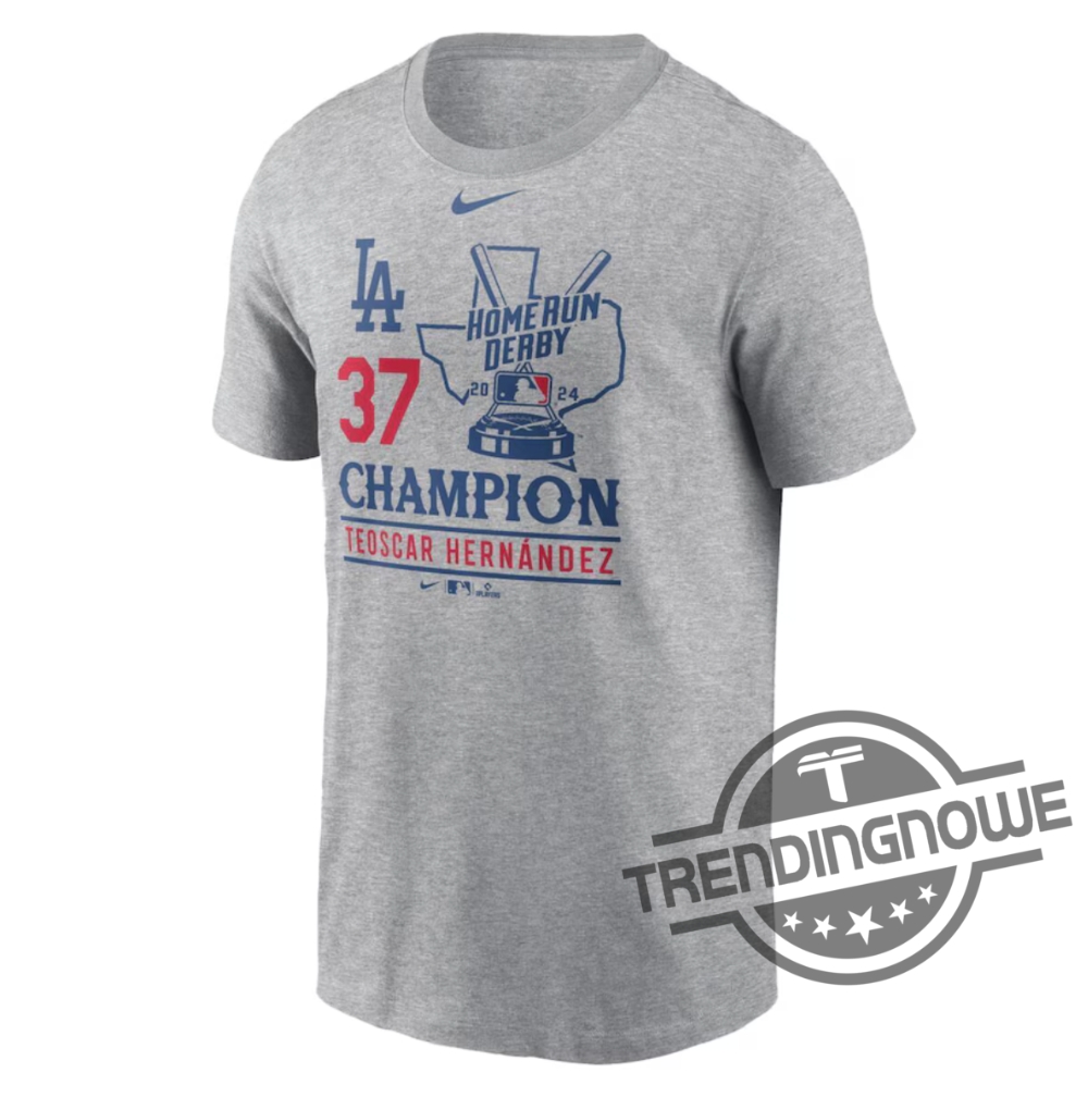 Home Run Derby Champion Shirt Teoscar Hernandez Los Angeles Dodgers Nike 2024 Mlb Home Run Derby Champion Shirt