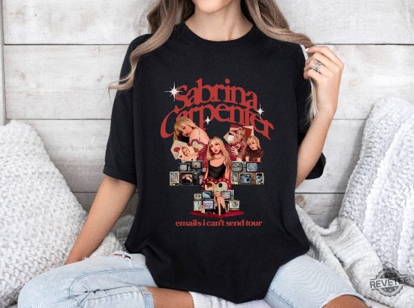 Sabrina 2024 Tour Shirt Sabrina Emails Tour Tour Concert Outfit Carpenter Graphic Shirt revetee 2