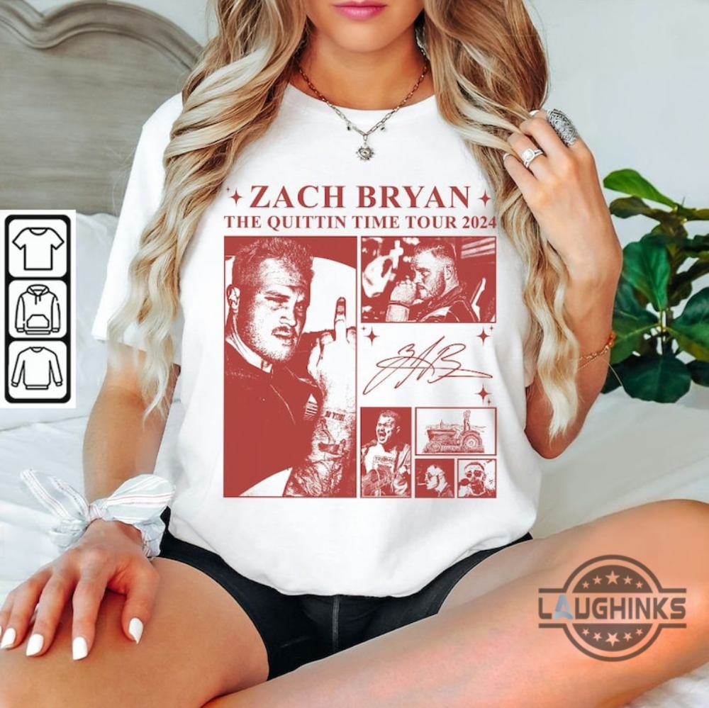 The Quittin Time Tour 2024 Zach Bryan Tshirt Sweatshirt Hoodie Zach Bryan Concert Shirts Near Me