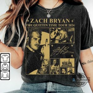 the quittin time tour 2024 zach bryan tshirt sweatshirt hoodie zach bryan concert shirts near me laughinks 4