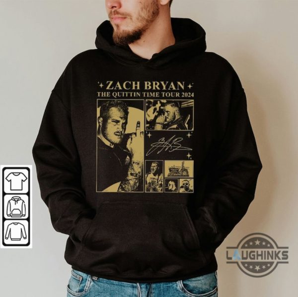 the quittin time tour 2024 zach bryan tshirt sweatshirt hoodie zach bryan concert shirts near me laughinks 7