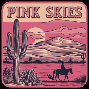 pink skies album cover zach bryan shirt