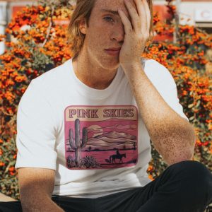 pink skies album cover zach bryan shirt