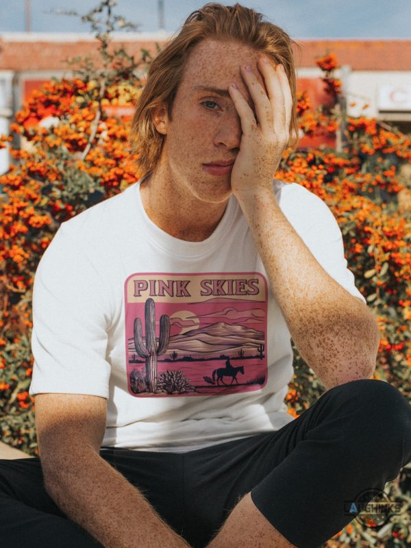 pink skies album cover zach bryan shirt