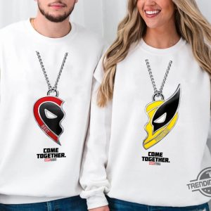 Deadpool And Wolverine Shirt Deadpool Wolverine Logo Come Together T Shirt Sweatshirt Marvel Couple Tee trendingnowe 2