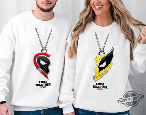 Deadpool And Wolverine Shirt Deadpool Wolverine Logo Come Together T Shirt Sweatshirt Marvel Couple Tee trendingnowe 2