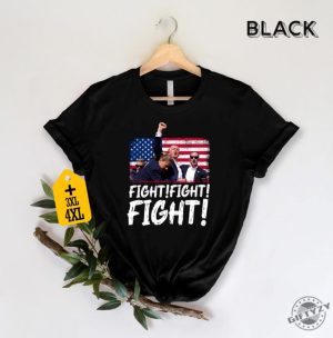 Trump Fight Fight Fight Tshirt Failed Assassination Trump Hoodie Trump Shooting Sweatshirt Trump Supports 2024 Shirt giftyzy 4