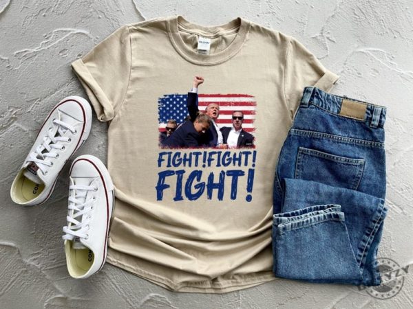 Trump Fight Fight Fight Tshirt Failed Assassination Trump Hoodie Trump Shooting Sweatshirt Trump Supports 2024 Shirt giftyzy 6