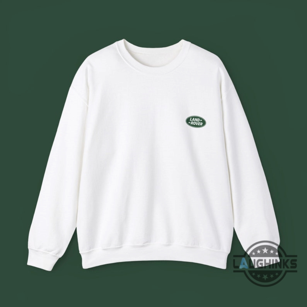 Vintage Land Rover Logo Sweatshirt T Shirt Hoodie Grey And Green Land Rover Shirts Gift For Car Lovers