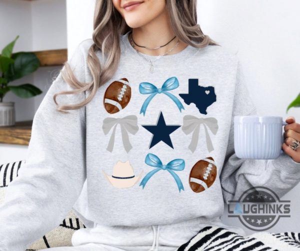 cute dallas cowboys football crewneck sweatshirt mens womens kids