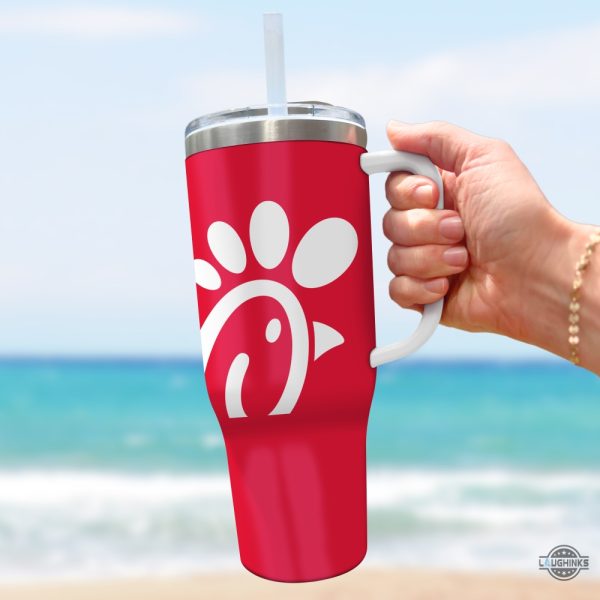 new chick fil a tumbler cup 2024 just a girl who loves chick fil a fast food 40oz stanley tumbler dupe laughinks 2