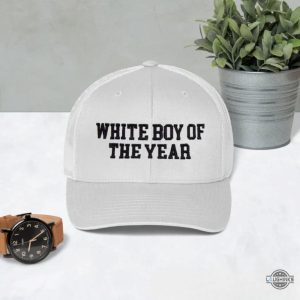 white boy of the year hat kid rock 2024 nba meme mesh back trucker cap