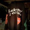 Lucky Me Black Hoodie 3D Print Lucky Me Sweatshirt Birthday Gift Lucky Me I See Ghosts Hoodie revetee 1