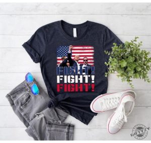 Trump Fight Tshirt Assassination Trump Sweatshirt Trump Shooting Hoodie Trump Supports 2024 Shirt giftyzy 2