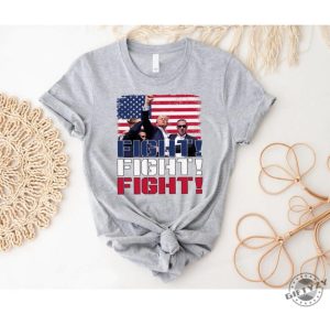 Trump Fight Tshirt Assassination Trump Sweatshirt Trump Shooting Hoodie Trump Supports 2024 Shirt giftyzy 4