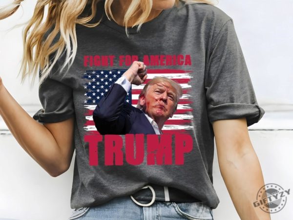 Failed Assassination Trump Tshirt Trump Grazed And Unfazed Hoodie Trump Shooting Sweatshirt Trump Supports 2024 Shirt giftyzy 3