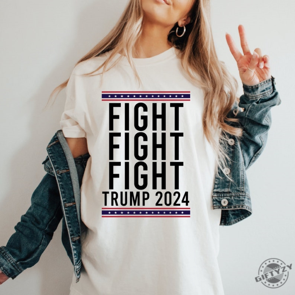 Trump Fight Fight Fight Shirt Trump 2024 Tshirt Trump Shot Fight Sweatshirt God Bless Trump Hoodie President Donald Trump Shirt