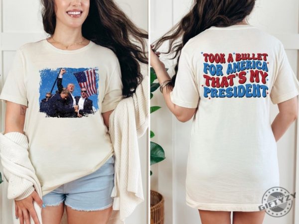 Iconic Trump Stand Up Tshirt Distressed Iconic Trump Image And Took A Bullet For America Sweatshirt Fight For Freedom Hoodie Trump Pennsylvania Shirt giftyzy 1