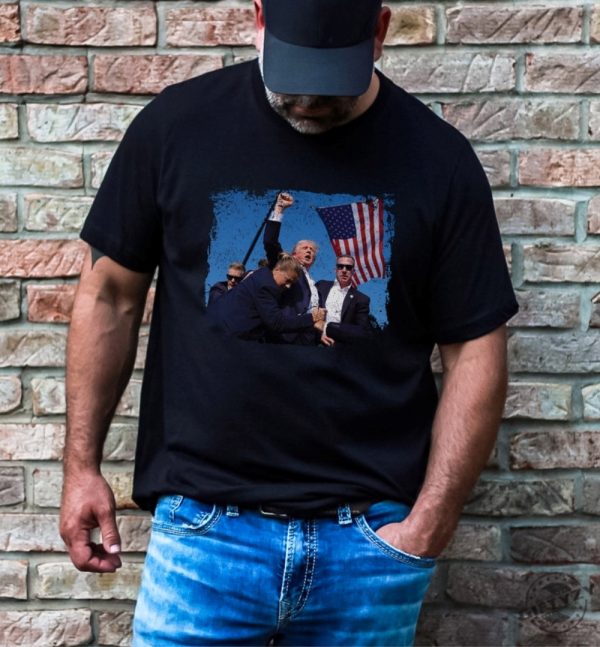 Iconic Trump Stand Up Tshirt Distressed Iconic Trump Image And Took A Bullet For America Sweatshirt Fight For Freedom Hoodie Trump Pennsylvania Shirt giftyzy 2