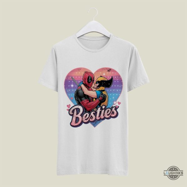 besties deadpool and wolverine shirt marvel superhero group matching shirts for best friends laughinks 1