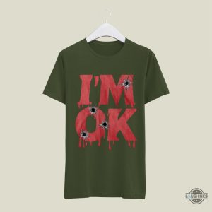 im ok its not my blood t shirt sweatshirt hoodie fake bloody shot scary halloween costume laughinks 4