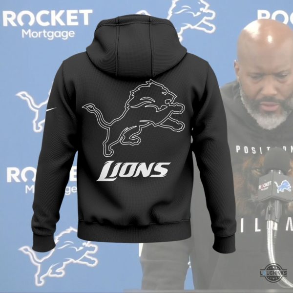 nike positional villain hoodie t shirt sweatshirt worn by brad holmes at detroit lions 2024 nfl draft day laughinks 2