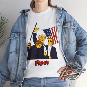 Trump Assassination Shirt Fight Donald Trump Shirt Trump Fist Pump Shirt Trump 2024 Tee trendingnowe 3