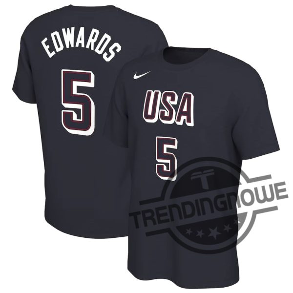 Anthony Edwards Shirt Nike Anthony Edwards Usa Basketball 2024 Summer Olympics T Shirt trendingnowe 2