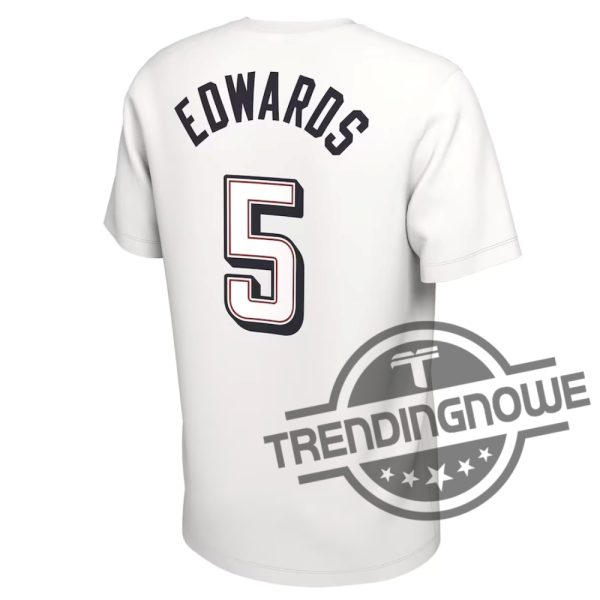 Anthony Edwards Shirt White Nike Anthony Edwards Usa Basketball 2024 Summer Olympics T Shirt trendingnowe 3