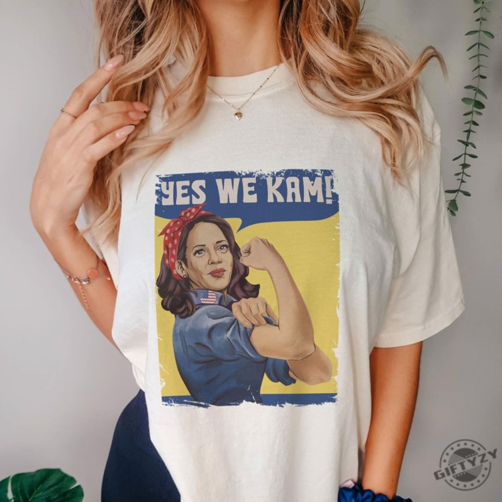 Kamala Harris Yes We Kam Shirt Female President Sweatshirt Kamala Harris Tshirt Unisex Hoodie Election Shirt giftyzy 1