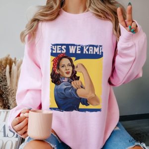 Kamala Harris Yes We Kam Shirt Female President Sweatshirt Kamala Harris Tshirt Unisex Hoodie Election Shirt giftyzy 2