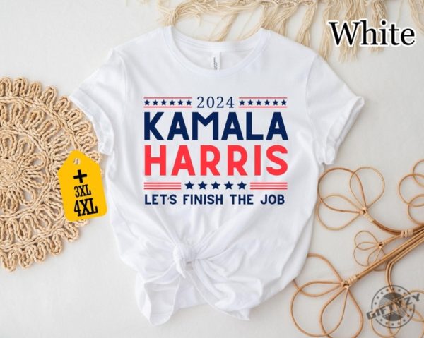 2024 Kamala Harris Lets Finish The Job Tshirt President Kamala Harris 2024 Sweatshirt Madam President Kamala Harris Hoodie Kamala Rally Shirt giftyzy 2