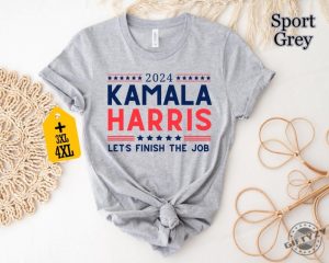 2024 Kamala Harris Lets Finish The Job Tshirt President Kamala Harris 2024 Sweatshirt Madam President Kamala Harris Hoodie Kamala Rally Shirt giftyzy 5