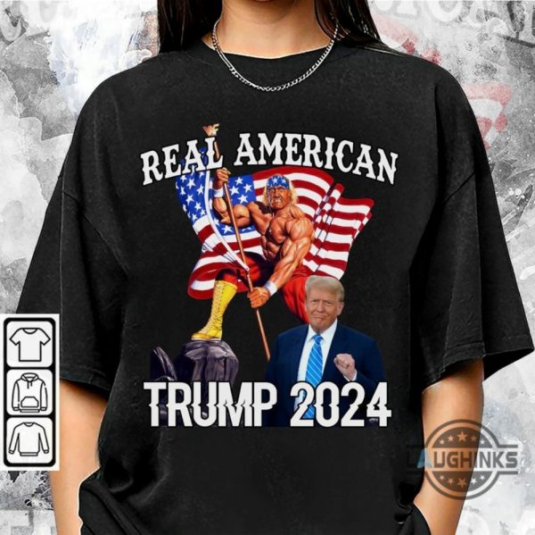 i am a real american hulk hogan trump shirt donald trump 2024 funny shirts trumpamania tee laughinks 1