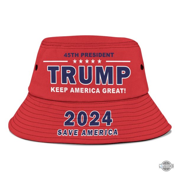 trump bucket hat 45th president donald trump keep america great 2024 hat save america maga hats laughinks 1