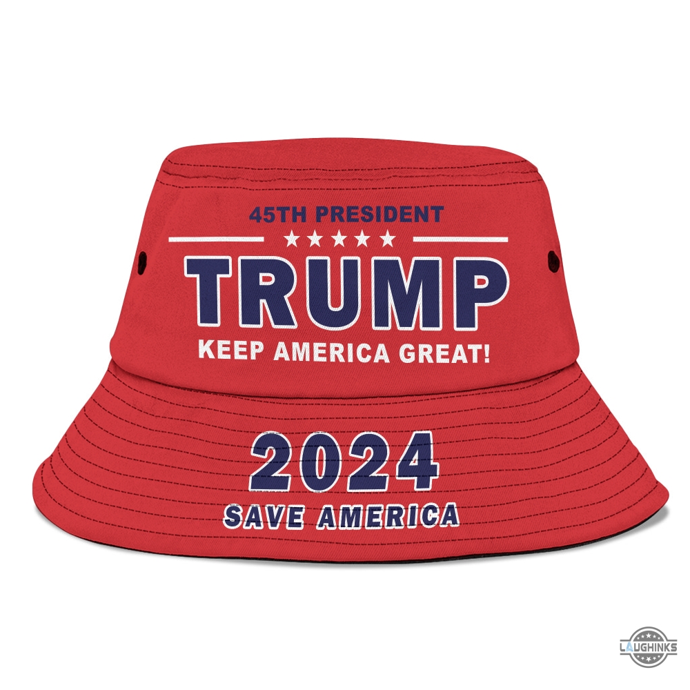 Trump Bucket Hat 45Th President Donald Trump Keep America Great 2024 Hat Save America Maga Hats