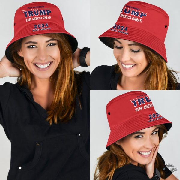 trump bucket hat 45th president donald trump keep america great 2024 hat save america maga hats laughinks 4