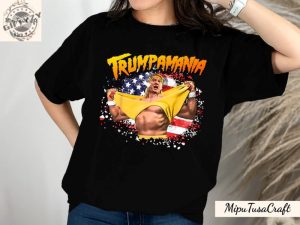 Trumpmania Wrestling Meme 2024 Shirt Trumpamania Hulk Hogan Style Shirt giftyzy 2