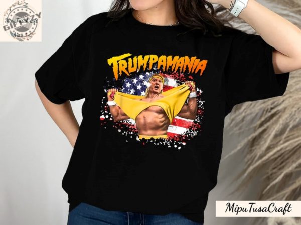 Trumpmania Wrestling Meme 2024 Shirt Trumpamania Hulk Hogan Style Shirt giftyzy 2