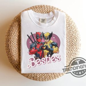 Superhero Deadpool Wolverine Besties Shirt Marvel T Shirt Wolverine Deadpool 3 Movie Tee Best Friends Shirt trendingnowe 2