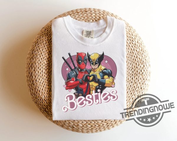 Superhero Deadpool Wolverine Besties Shirt Marvel T Shirt Wolverine Deadpool 3 Movie Tee Best Friends Shirt trendingnowe 2