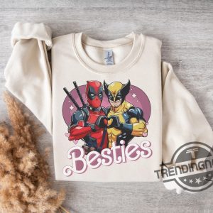 Superhero Deadpool Wolverine Besties Shirt Marvel T Shirt Wolverine Deadpool 3 Movie Tee Best Friends Shirt trendingnowe 4