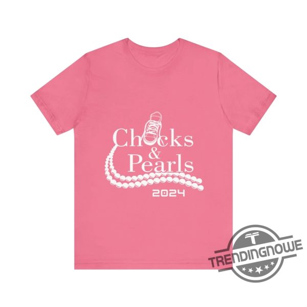 Kamala Harris 2024 Shirt Chucks And Pearls Shirt Kamala Harris Support Shirt Presidential Election Women Vote Shirt trendingnowe 3