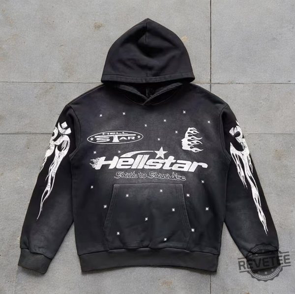 Hellstar Black Tracksuit Flame Tracksuit Hellstar Sports Hoody Hellstar Hoody Hellstar Shirt revetee 1