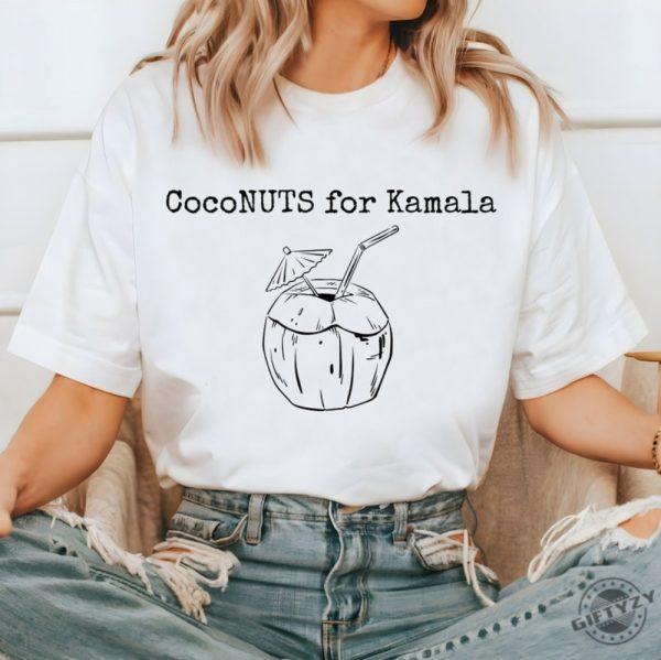 Coconuts For Kamala Shirt Kamala Harris Sweatshirt Coconut Tree Kamala Hoodie Kamala 2024 Tshirt Kamala For President 2024 Shirt giftyzy 2