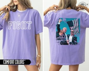 Trump Fight Shirt Trump Shot At Rally Sweatshirt Fight Vote For Felon Hoodie Donald Trump 2024 Maga Tshirt Republican Christian Usa Shirt giftyzy 4