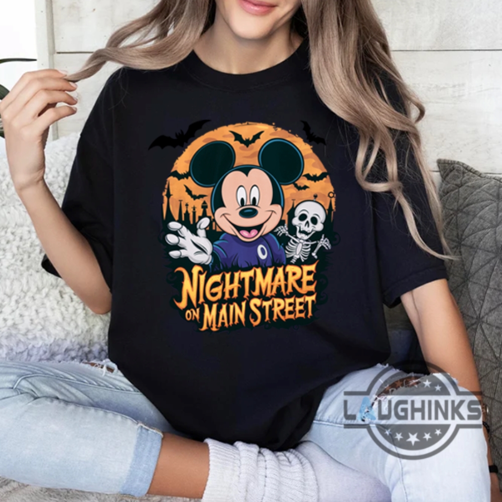 Mickey Mouse Nightmare On Main Street Disney Halloween T Shirt