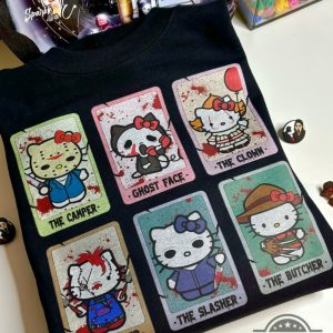 hello kitty as horror movie characters halloween shirt